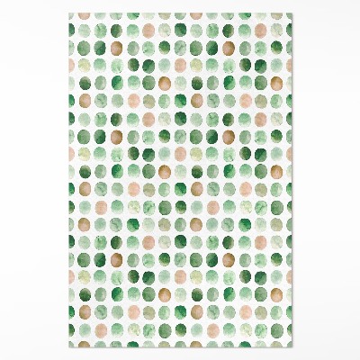 Teppich pvc Aquarellierte Punkte gemalt Boho Kreise