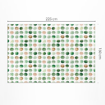 Teppich pvc Aquarellierte Punkte gemalt Boho Kreise