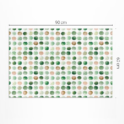 Teppich pvc Aquarellierte Punkte gemalt Boho Kreise
