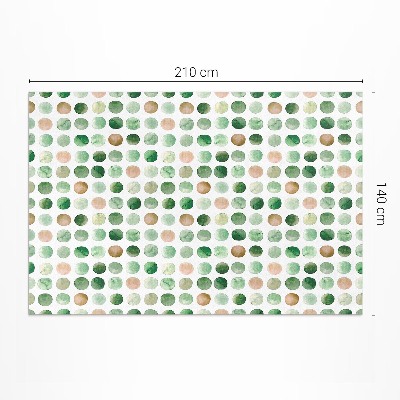 Teppich pvc Aquarellierte Punkte gemalt Boho Kreise