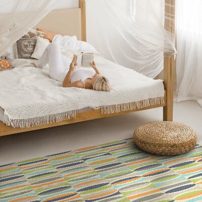 Teppich auf pvc Abstrakte Ellipsen im Retro-Stil