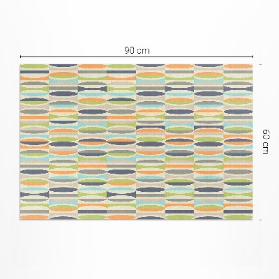 Teppich auf pvc Abstrakte Ellipsen im Retro-Stil