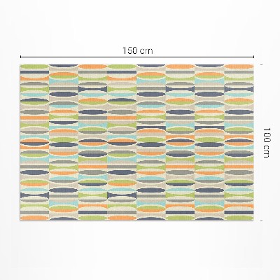 Teppich auf pvc Abstrakte Ellipsen im Retro-Stil