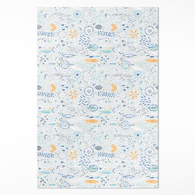 Vinyl teppich läufer Wildblumen in Pastellfarben