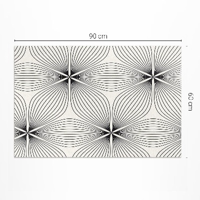 Vinyl teppich läufer Stilvolle Blumen mit dunklen Linien