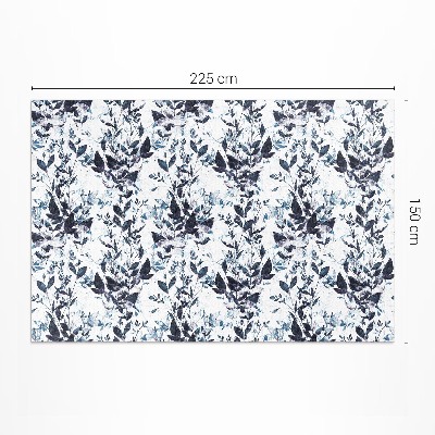 Teppich pvc Indigo Aquarell Weinblätter