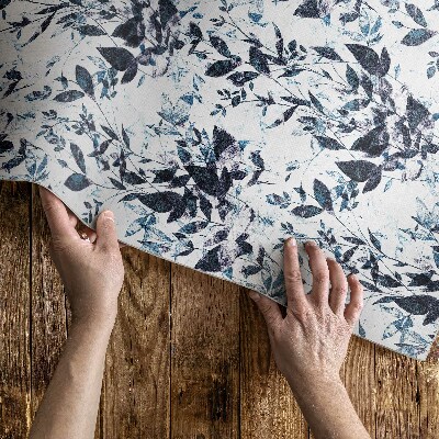 Teppich pvc Indigo Aquarell Weinblätter