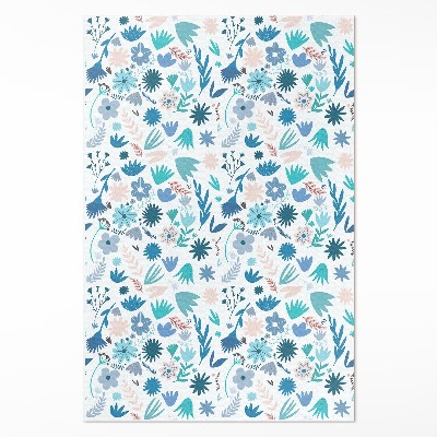 Vinyl teppich Pastellfarbene Blumen und Boho-Pflanzen