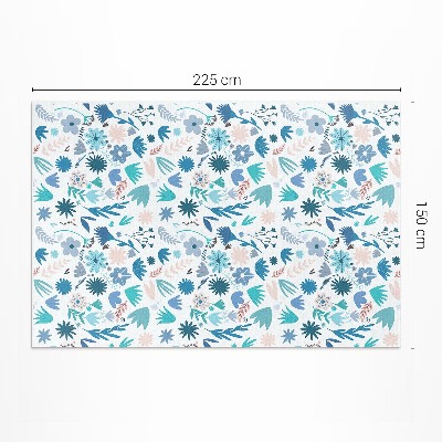 Vinyl teppich Pastellfarbene Blumen und Boho-Pflanzen