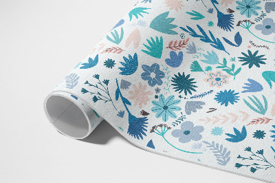 Vinyl teppich Pastellfarbene Blumen und Boho-Pflanzen