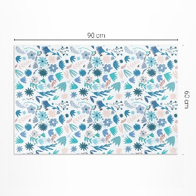 Vinyl teppich Pastellfarbene Blumen und Boho-Pflanzen