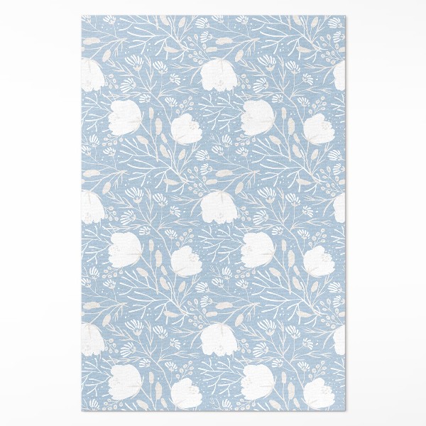 Pvc teppich Schöne Blumen auf einem pastellfarbenen Hintergrund