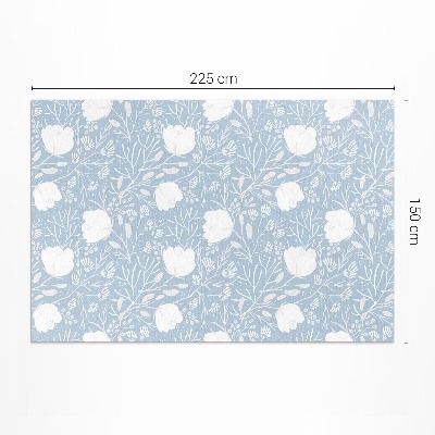 Pvc teppich Schöne Blumen auf einem pastellfarbenen Hintergrund