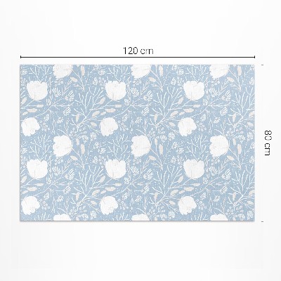 Pvc teppich Schöne Blumen auf einem pastellfarbenen Hintergrund