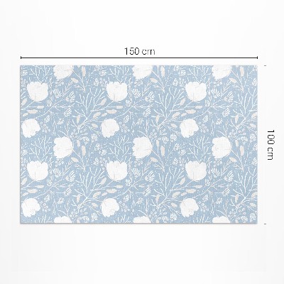 Pvc teppich Schöne Blumen auf einem pastellfarbenen Hintergrund