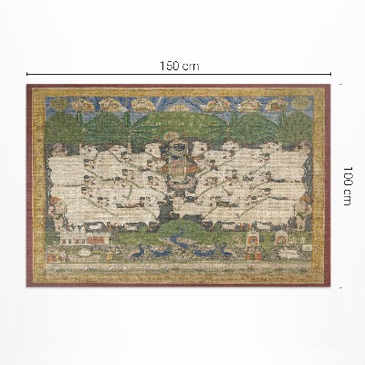 Pvc teppich Krishna mit Kühen Wandteppich
