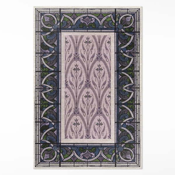 Pvc teppich Gotische violette Glasmalerei