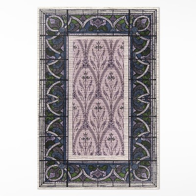 Pvc teppich Gotische violette Glasmalerei