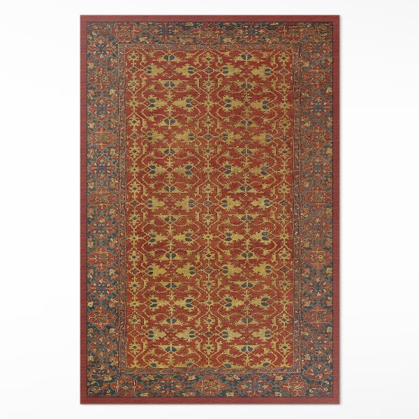 Teppich pvc Rotes, blaues und gelbes Retromuster
