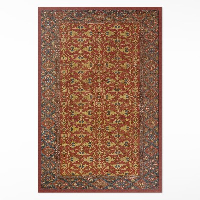 Teppich pvc Rotes, blaues und gelbes Retromuster