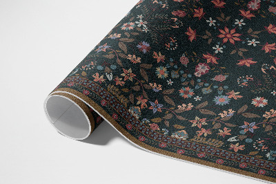 Vinyl teppich läufer Zartes florales Vollfarbmuster