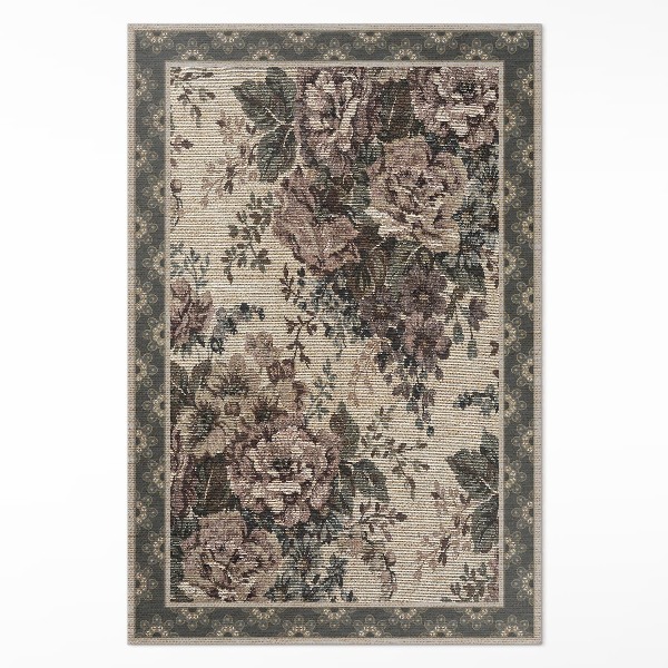 Teppich pvc Illusion von floralem Stoff