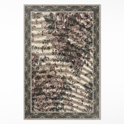 Teppich pvc Illusion von floralem Stoff