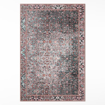 Pvc teppich Gealtertes Retro-Blumenmuster