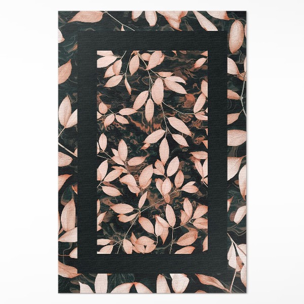 Vinyl teppich Herbstblätter Pflanzenmotiv Boho Retro