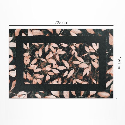 Vinyl teppich Herbstblätter Pflanzenmotiv Boho Retro