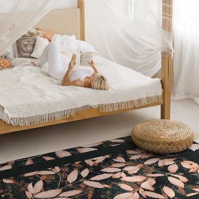 Vinyl teppich Herbstblätter Pflanzenmotiv Boho Retro