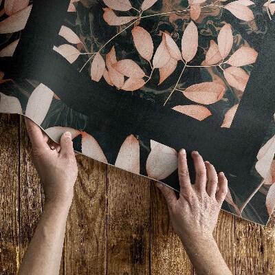 Vinyl teppich Herbstblätter Pflanzenmotiv Boho Retro