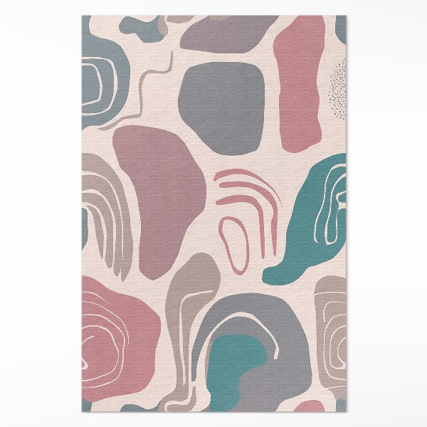 Vinyl teppich läufer Abstrakte Boho-Flecken Pastellformen