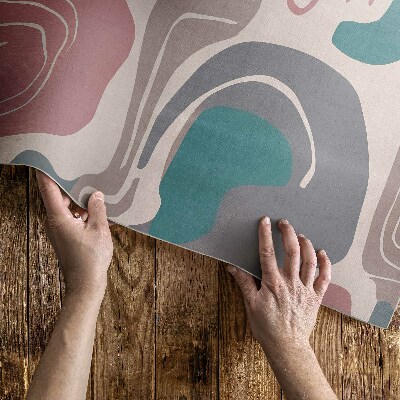 Vinyl teppich läufer Abstrakte Boho-Flecken Pastellformen
