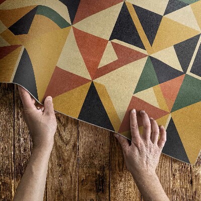 Vinyl teppich läufer Geometrische bunte Retro-Abstraktion