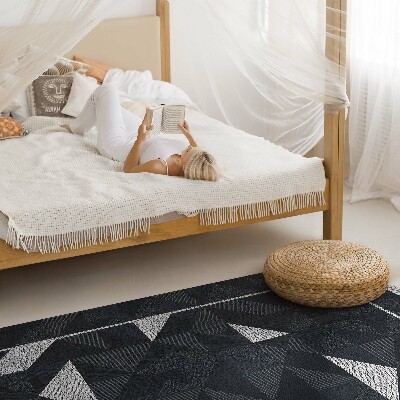 Teppich auf pvc Geometrisches Mosaik-Muster im Vintage-Stil