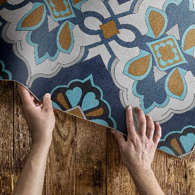 Vinyl teppich läufer Geometrisches Muster aus bunten Vintage-Fliesen