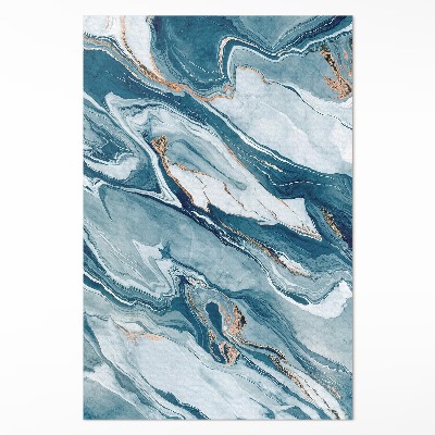 Vinyl teppich Blauer Stein abstrakter Marmor Glamour