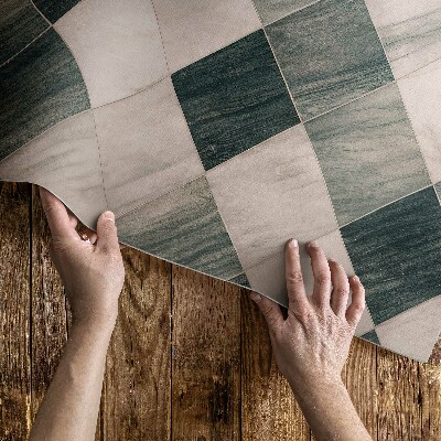 Pvc teppich Steinmosaik quadratische Marmorfliesen