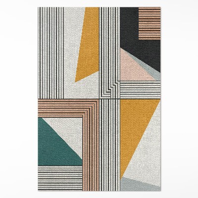 Vinyl teppich Geometrische lineare Abstraktion Bauhaus