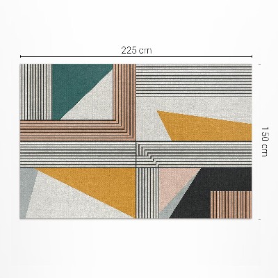 Vinyl teppich Geometrische lineare Abstraktion Bauhaus
