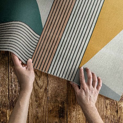 Vinyl teppich Geometrische lineare Abstraktion Bauhaus