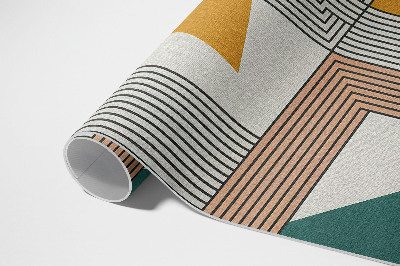 Vinyl teppich Geometrische lineare Abstraktion Bauhaus