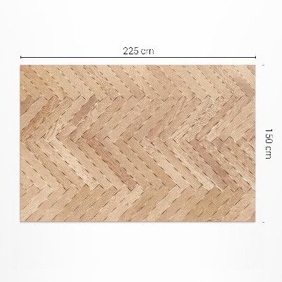 Teppich pvc Elegantes Fischgrätenparkett aus hellem Holz