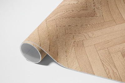 Teppich pvc Elegantes Fischgrätenparkett aus hellem Holz