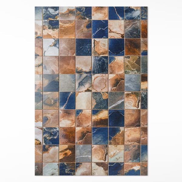 Teppich auf pvc vintage stein mosaik