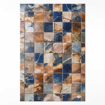 Teppich auf pvc vintage stein mosaik