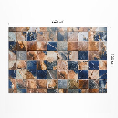 Teppich auf pvc vintage stein mosaik