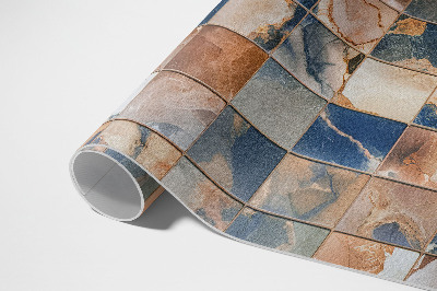 Teppich auf pvc vintage stein mosaik