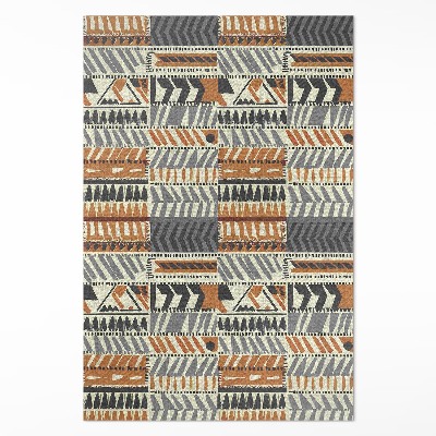 Pvc teppich Boho linear abstrakt indischer Stil